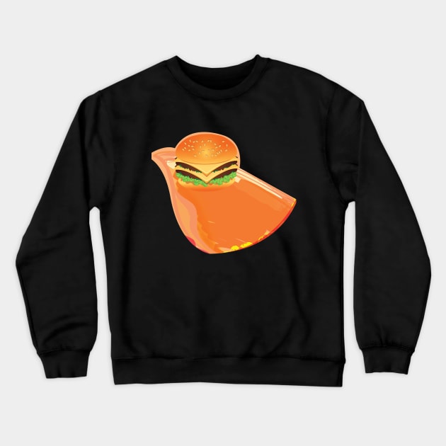 hamburger Crewneck Sweatshirt by Salma Ismail